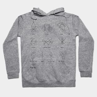 Hand drawn Reiki symbols Hoodie